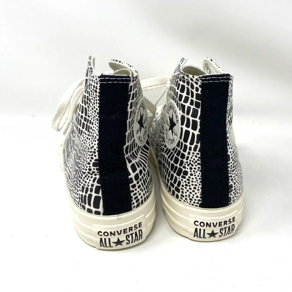 Converse Women's Size 6 670460F CT All Star High Top Black Egret Canvas Sneakers - Picture 4 of 7